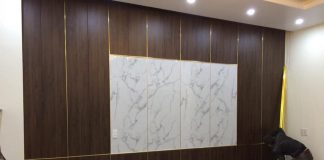 vách nhựa ốp tường phòng khách đẹp thợ làm vách nhựa tại hà nội